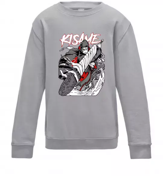 Дитячий світшот Kisame Сірий меланж фото