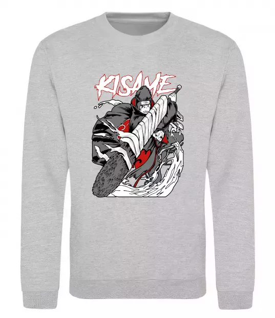 Свитшот Kisame Серый меланж фото