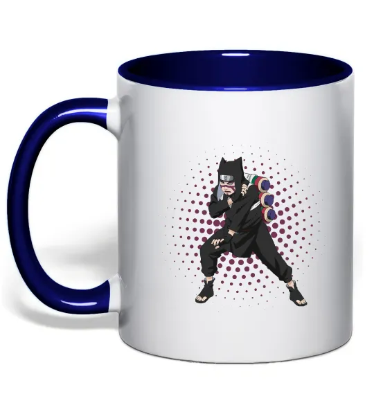 Чашка з кольоровою ручкою Kankuro Глибокий темно-синій фото