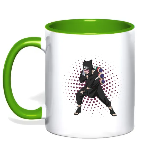 Чашка с цветной ручкой Kankuro Лаймовый фото