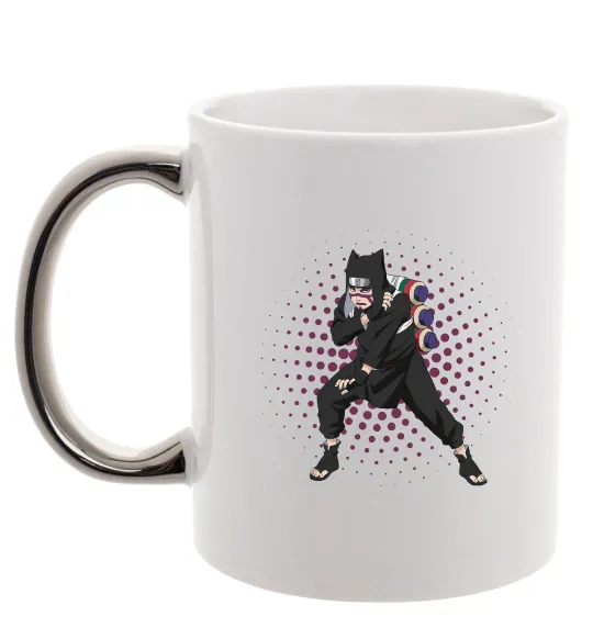 Чашка з кольоровою ручкою Kankuro Срібло фото