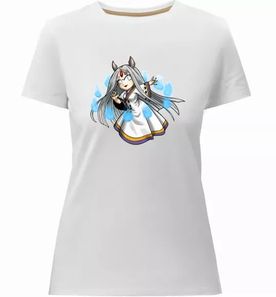 Жіноча преміум футболка Kaguya Білий фото
