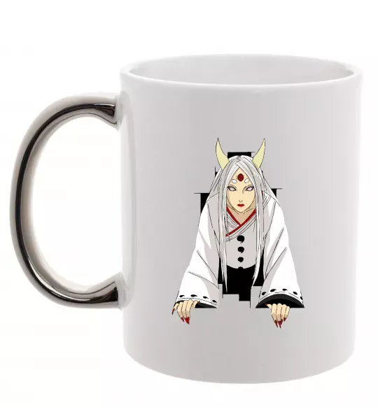 Чашка с цветной ручкой Kaguya Otsutsuki Серебро фото