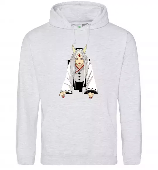 Женская толстовка (худи) Kaguya Otsutsuki Серый меланж фото