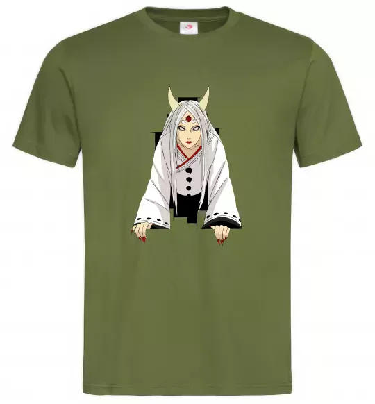 Чоловіча футболка Kaguya Otsutsuki Оливковий фото