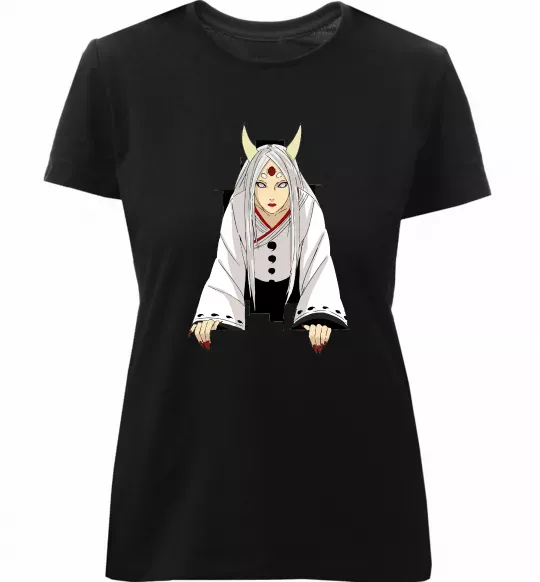 Жіноча преміум футболка Kaguya Otsutsuki Чорний фото