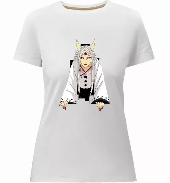 Жіноча преміум футболка Kaguya Otsutsuki Білий фото