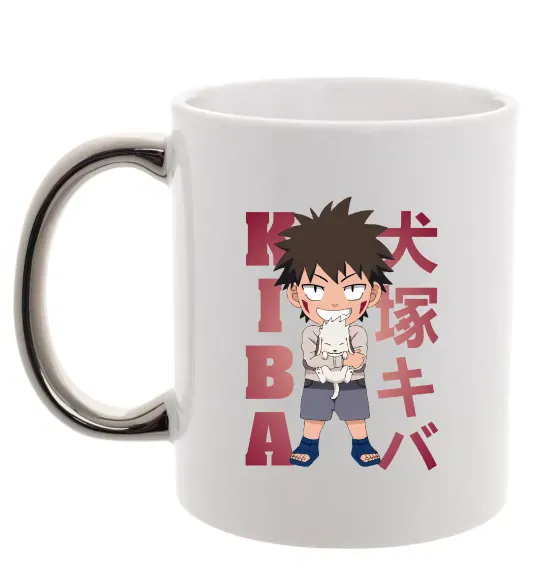 Чашка с цветной ручкой Inuzuka kiba Серебро фото