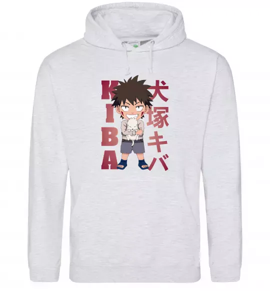 Жіноча толстовка (худі) Inuzuka kiba Сірий меланж фото