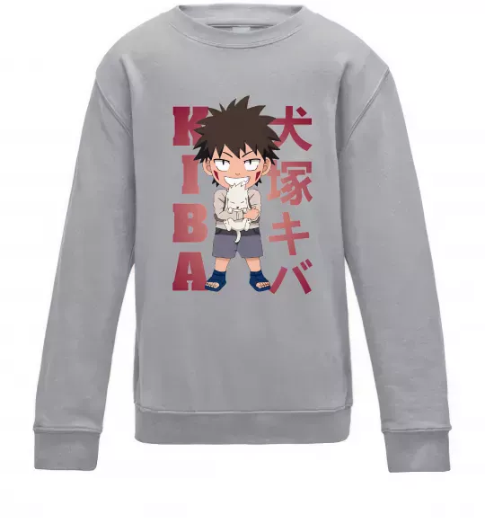 Дитячий світшот Inuzuka kiba Сірий меланж фото
