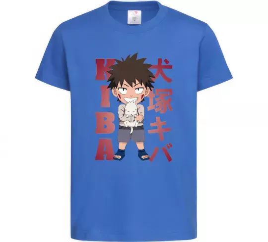 Дитяча футболка Inuzuka kiba Яскраво-синій фото