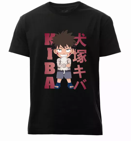 Чоловіча преміум футболка Inuzuka kiba Чорний фото