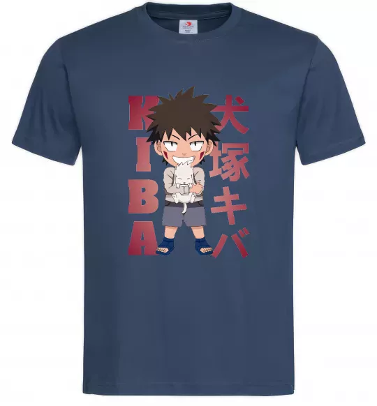 Мужская футболка Inuzuka kiba Темно-синий фото