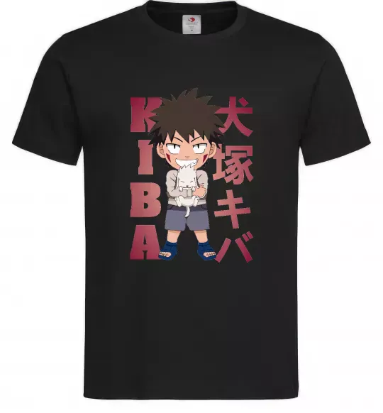 Мужская футболка Inuzuka kiba Черный фото