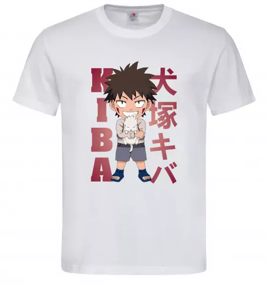Мужская футболка Inuzuka kiba Белый фото
