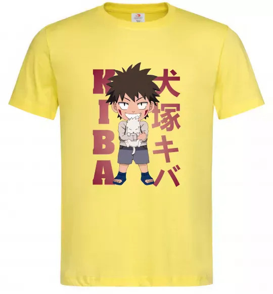 Мужская футболка Inuzuka kiba Лимонный фото