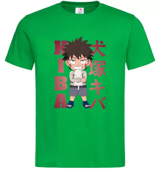 Мужская футболка Inuzuka kiba Зеленый фото