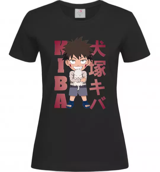 Женская футболка Inuzuka kiba Черный фото