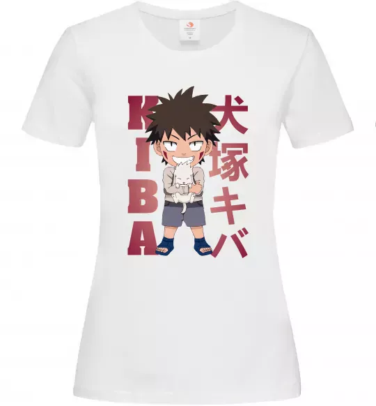 Женская футболка Inuzuka kiba Белый фото