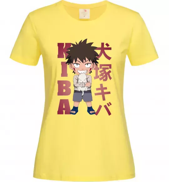 Женская футболка Inuzuka kiba Лимонный фото