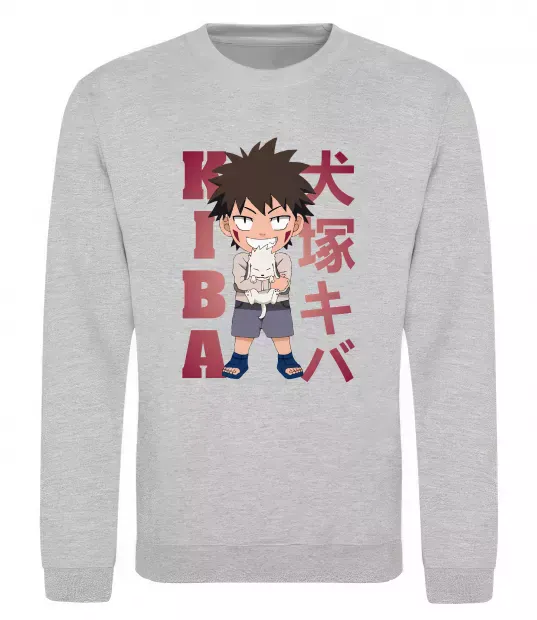 Світшот Inuzuka kiba Сірий меланж фото