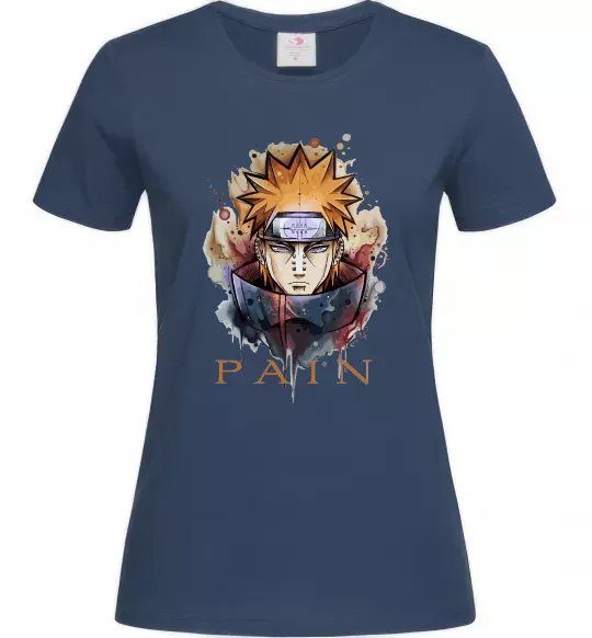 Женская футболка Pain art Темно-синий фото