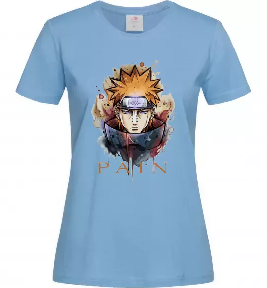 Женская футболка Pain art Голубой фото