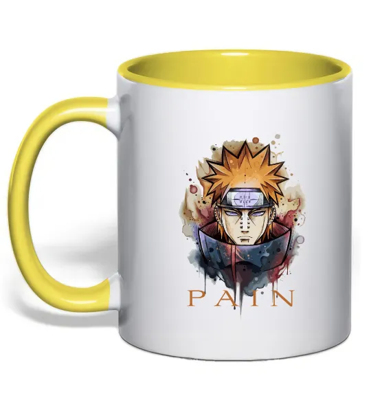 Чашка с цветной ручкой Pain art Лимонный фото