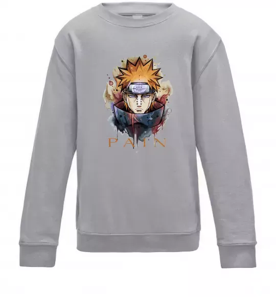 Детский Свитшот Pain art Серый меланж фото