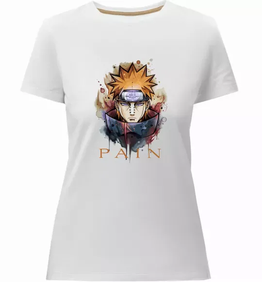 Женская премиум футболка Pain art Белый фото