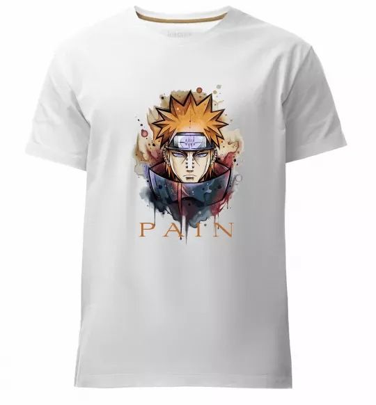 Мужская премиум футболка Pain art Белый фото