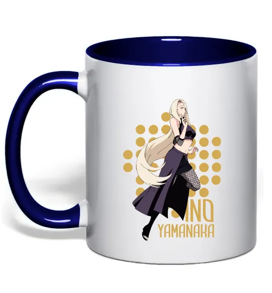 Чашка з кольоровою ручкою Ino Yamanaka Глибокий темно-синій фото