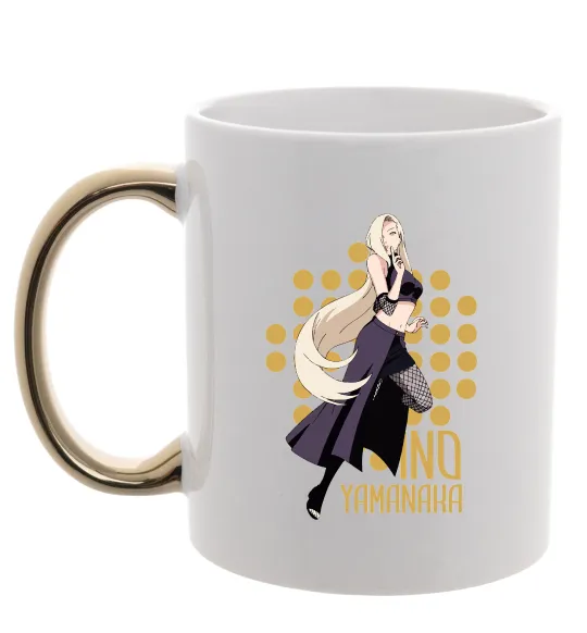 Чашка з кольоровою ручкою Ino Yamanaka Золото фото