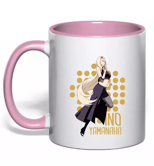 Чашка з кольоровою ручкою Ino Yamanaka Ніжно рожевий фото