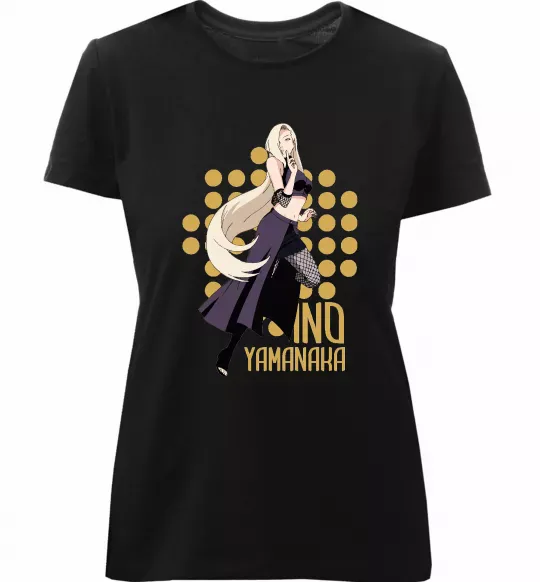 Жіноча преміум футболка Ino Yamanaka Чорний фото