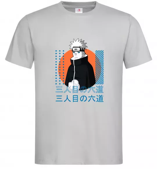 Мужская футболка Pain Naruto Серый фото