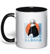 Чашка з кольоровою ручкою Pain Naruto Чорний фото