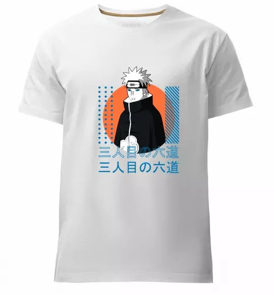 Мужская премиум футболка Pain Naruto Белый фото