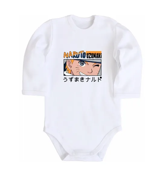 Детский боди Naruto Uzumaki Белый фото