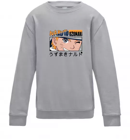 Дитячий світшот Naruto Uzumaki Сірий меланж фото