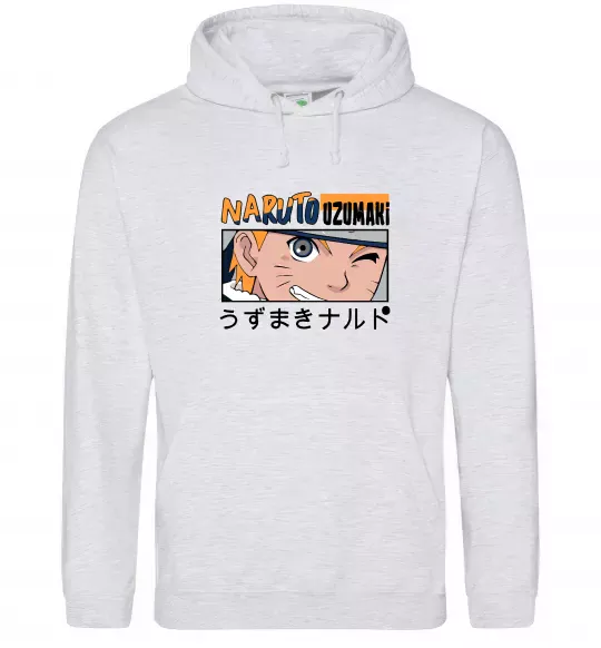 Жіноча толстовка (худі) Naruto Uzumaki Сірий меланж фото