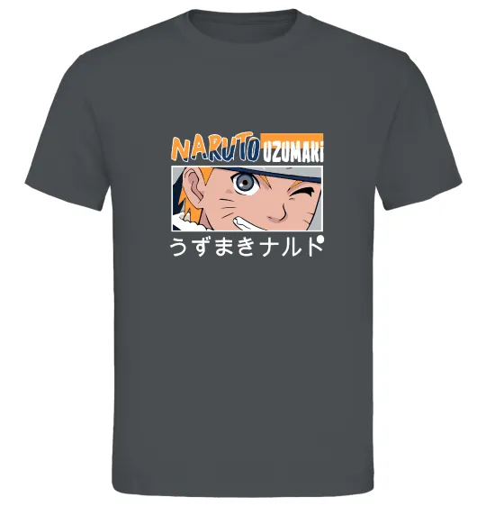 Мужская футболка Naruto Uzumaki Графит фото