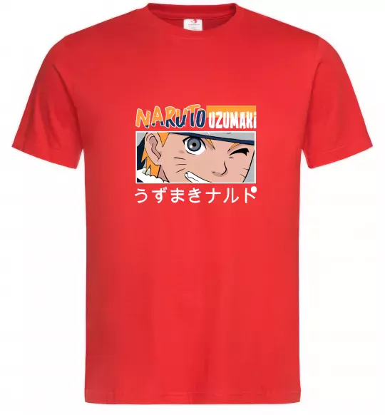 Мужская футболка Naruto Uzumaki Красный фото