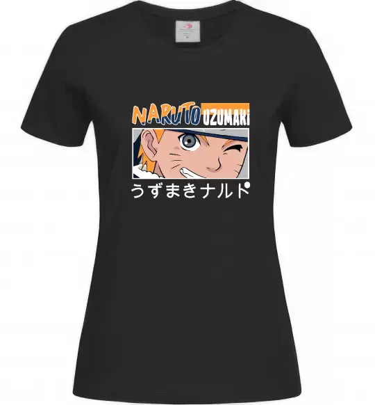 Жіноча футболка Naruto Uzumaki Чорний фото