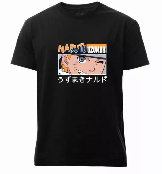 Мужская премиум футболка Naruto Uzumaki Черный фото