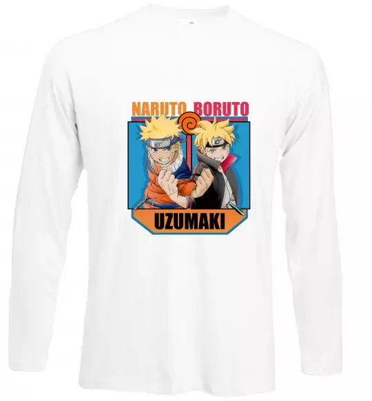 Лонгслів Naruto Boruto Uzumaki Білий фото