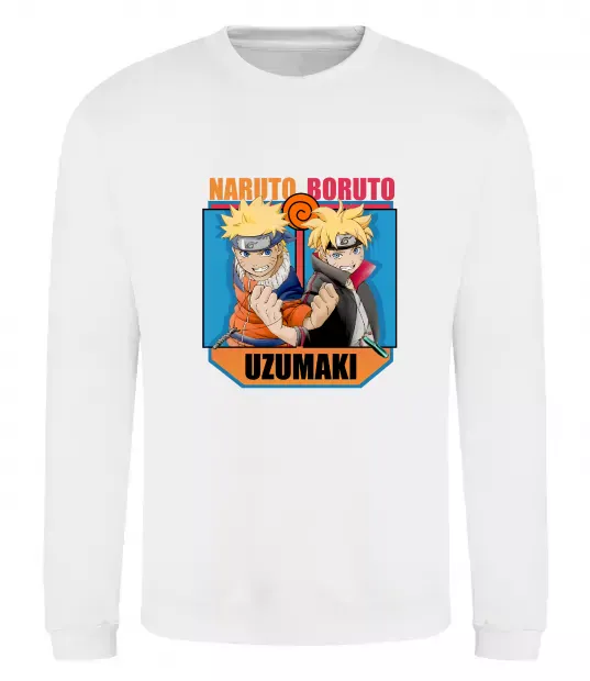 Світшот Naruto Boruto Uzumaki Білий фото