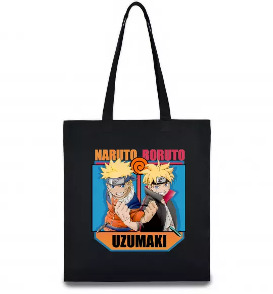 Эко-сумка Naruto Boruto Uzumaki Черный фото