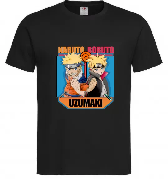 Мужская футболка Naruto Boruto Uzumaki Черный фото