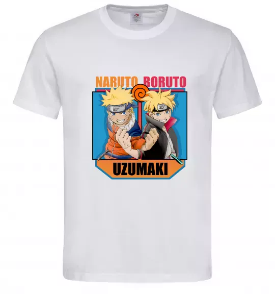 Мужская футболка Naruto Boruto Uzumaki Белый фото